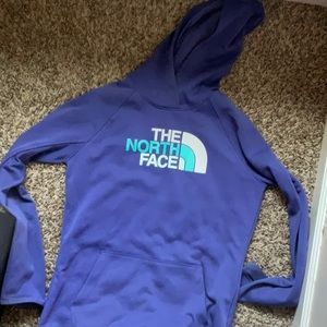 Purple blue north face hoodie! Size medium